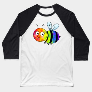 A little, rainbow bee. Baseball T-Shirt